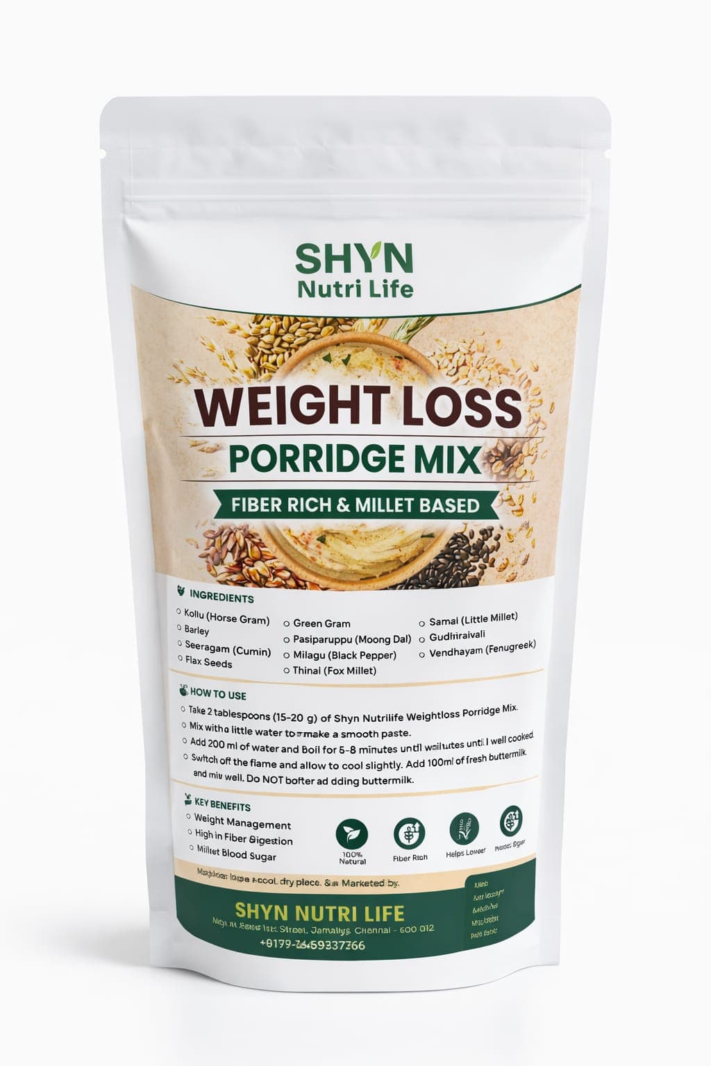 SHYN WEIGHT LOSS PORRIDGE MIX - 250gm