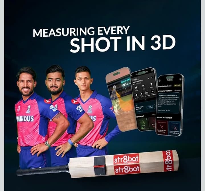 Straight bat cricket sensor