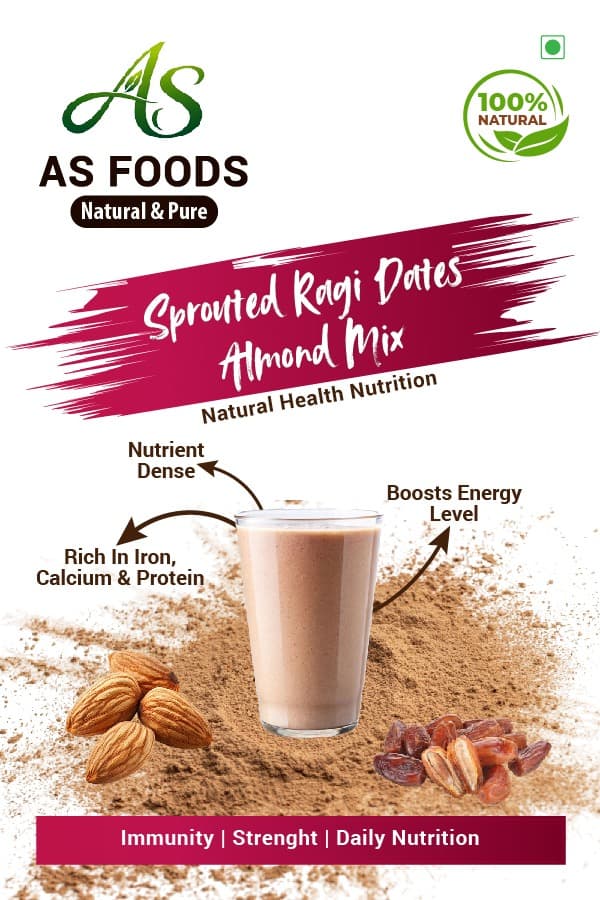 Sprouted Ragi Dates Almond Mix