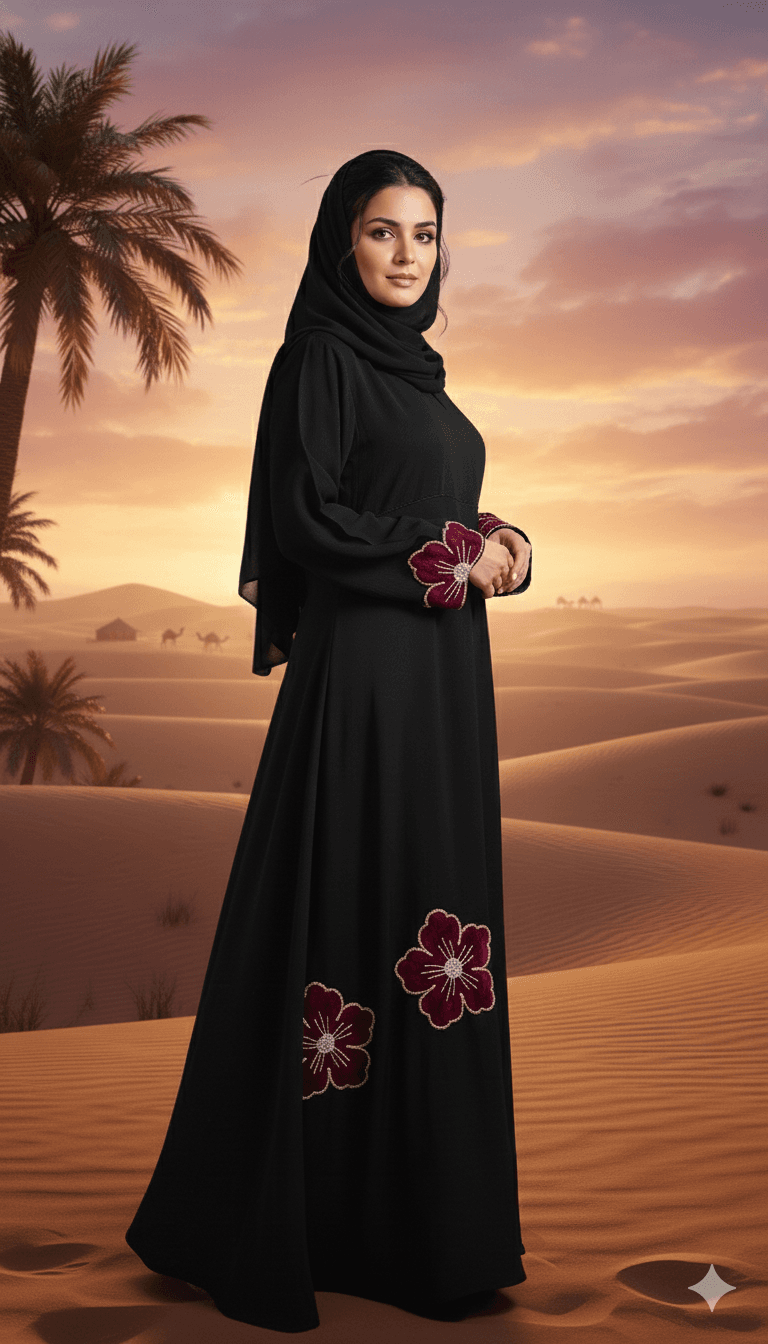 Velvet Patch Abaya