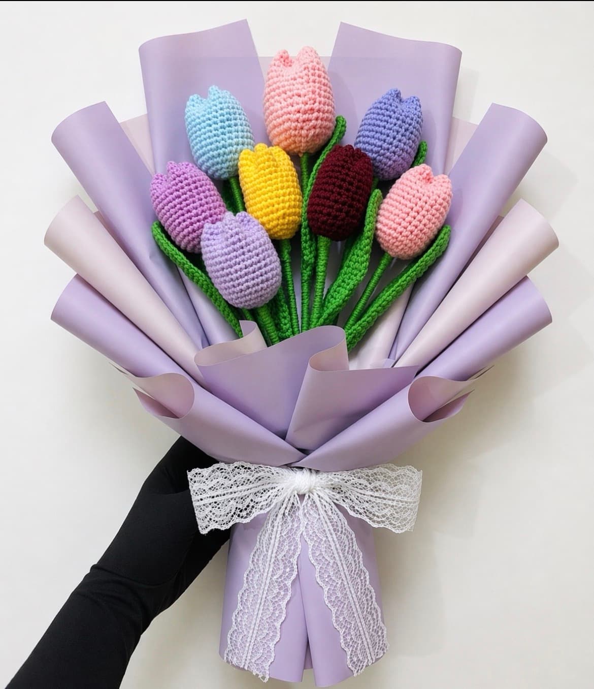 Handmade Crochet Tulip Bouquet