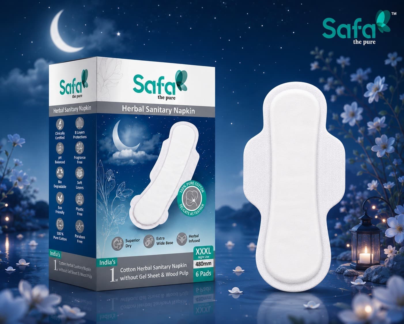 Herbal sanitary napkin for peaceful sleep